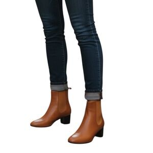 Kahmune London Leather Ankle Boots Made in Italy IT 37 | US 7 | NWT | 2” Heel